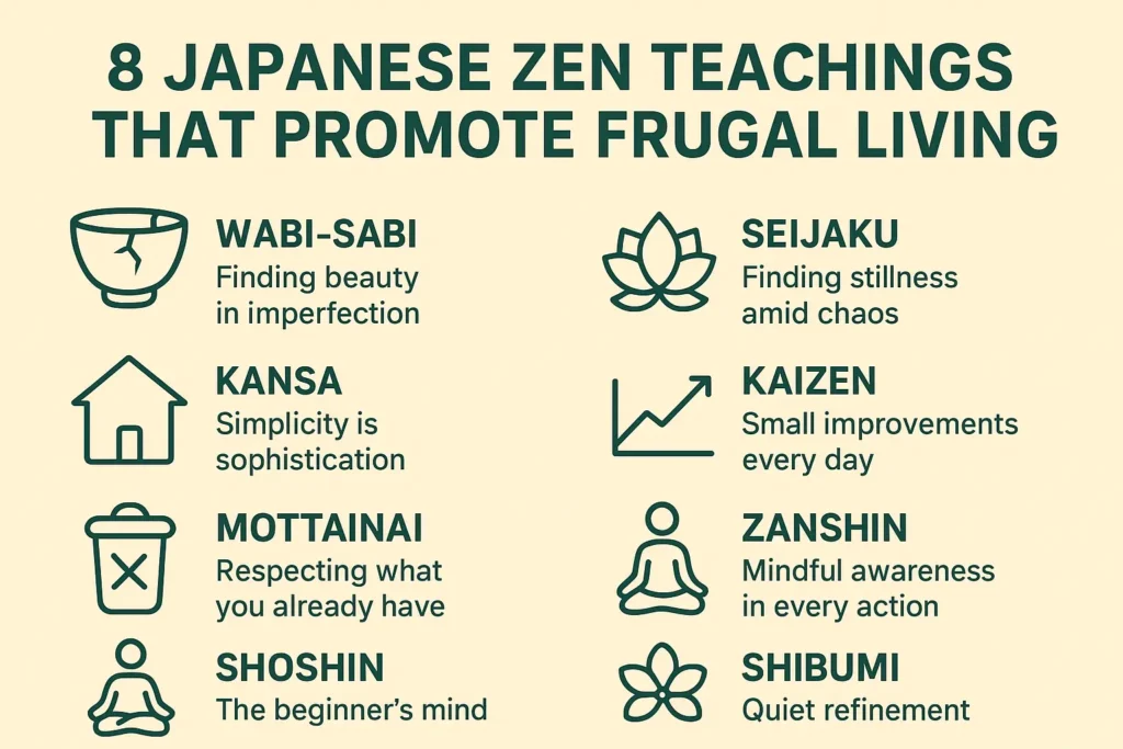 8 Japanese Zen Teachings for Frugal Living & Saving Money blog image
